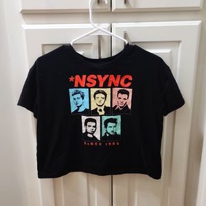 small cropped NSYNC shirt